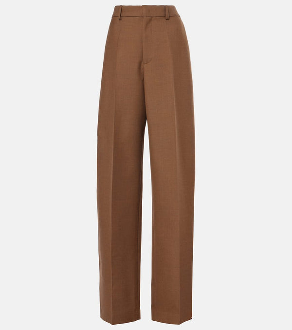 Tod's High-rise wool twill wide-leg pants