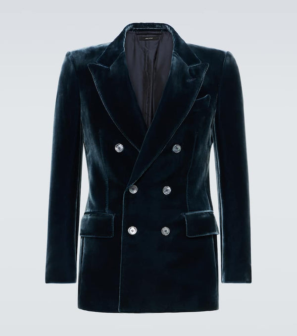 Tom Ford Double-breasted velvet suit jacket