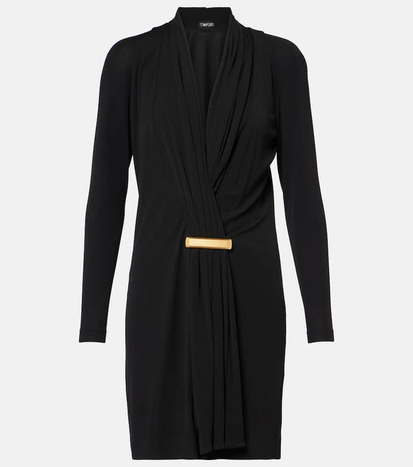 Tom Ford Draped crêpe jersey cocktail dress