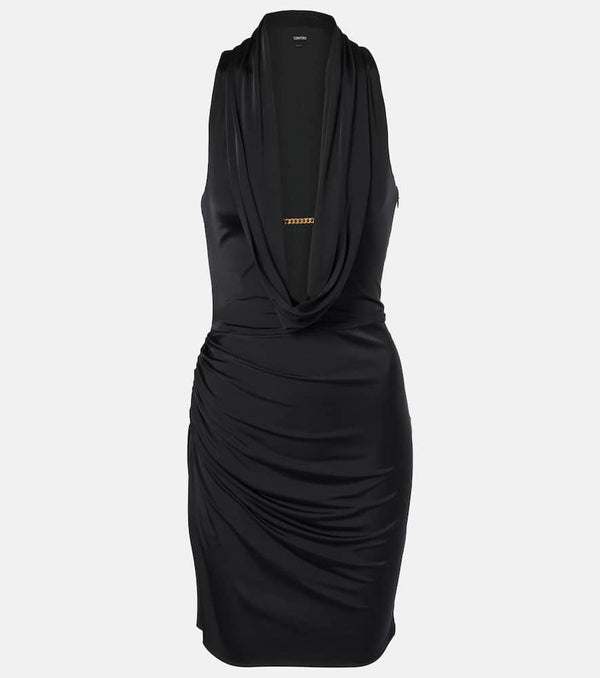 Tom Ford Draped jersey minidress