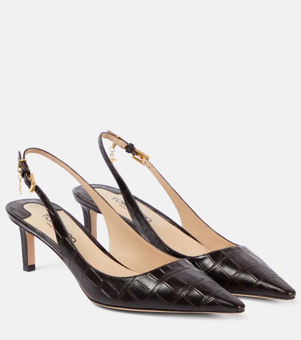 Tom Ford Leather slingback pumps