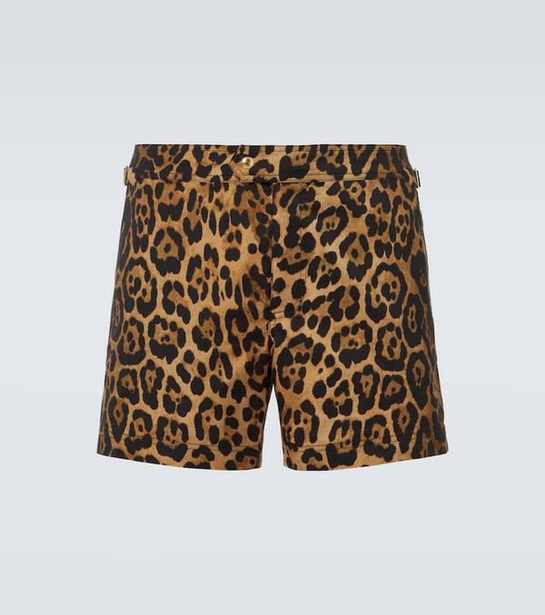 Tom Ford Leopard-print swim trunks