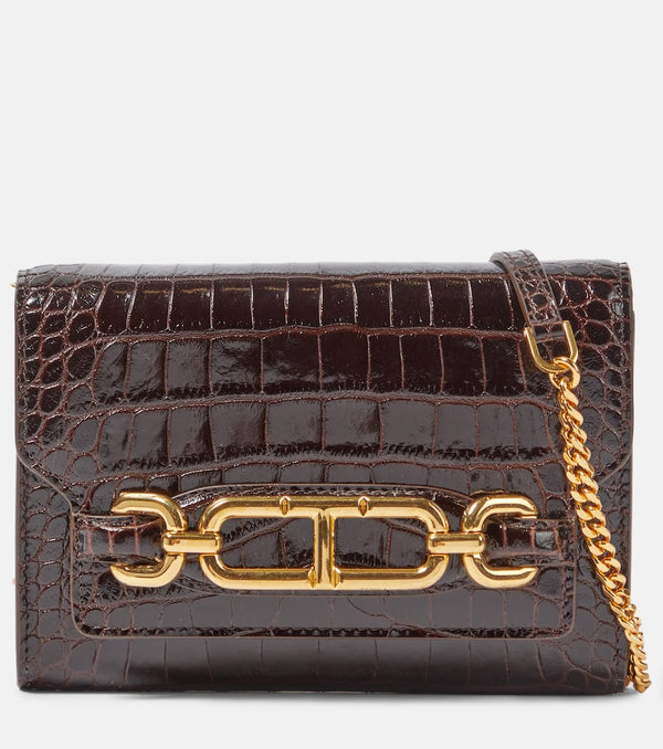 Tom Ford Mini croc-effect leather shoulder bag