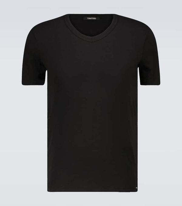 Tom Ford Stretch-cotton V-neck T-shirt