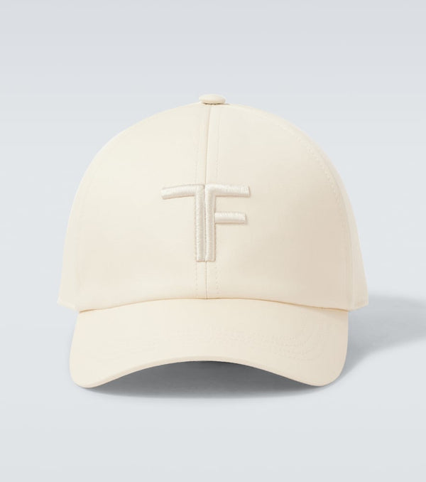 Tom Ford TF leather-trimmed cotton canvas cap