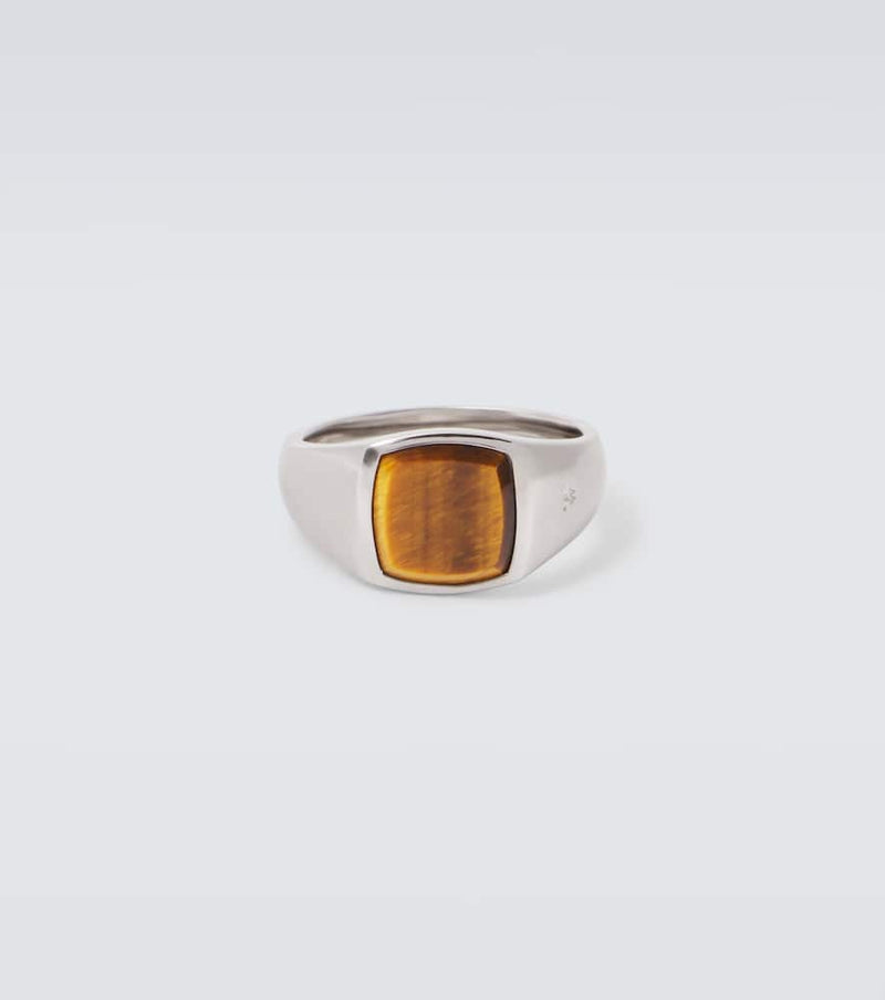 Tom Wood Kay sterling silver ring with tiger's eye