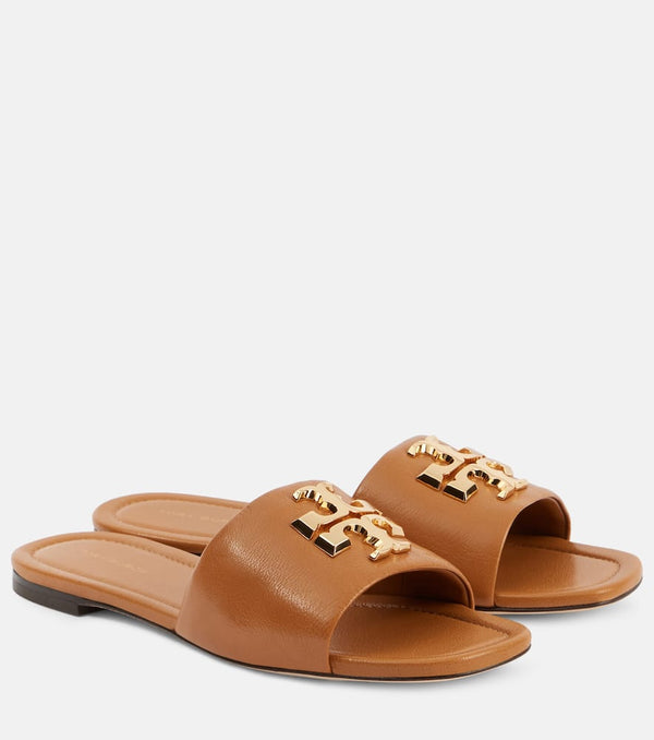 Tory Burch Eleanor T Monogram leather slides