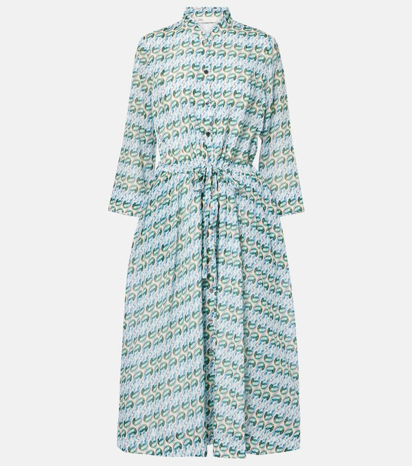 Tory Burch Printed silk and cotton midi dress