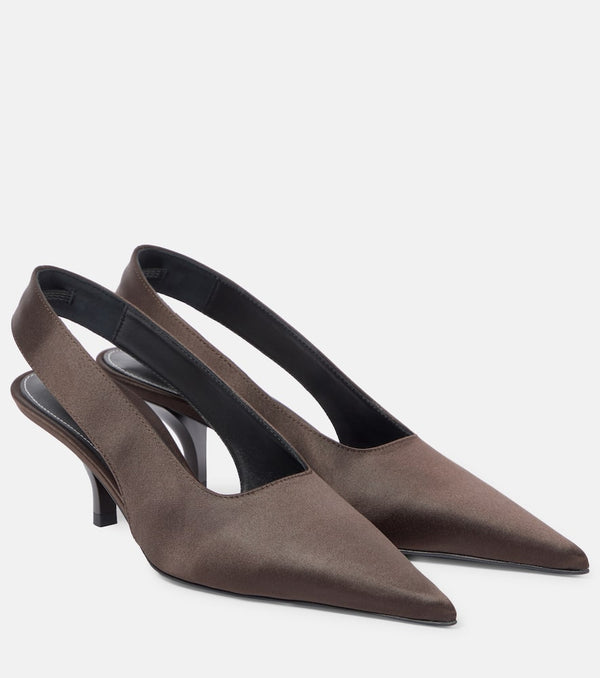 Toteme Classic 55 satin slingback pumps