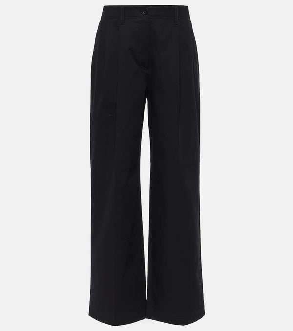 Toteme Cotton twill wide-leg pants