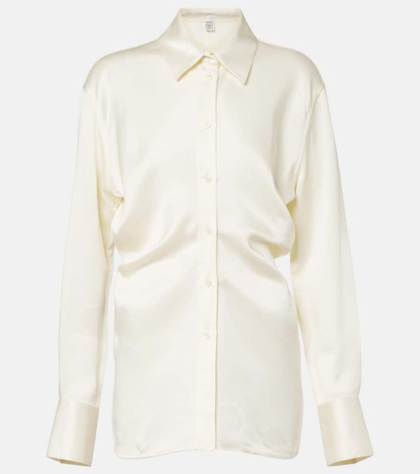 Toteme Gathered satin shirt