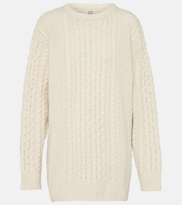 Toteme Oversized cable-knit wool sweater