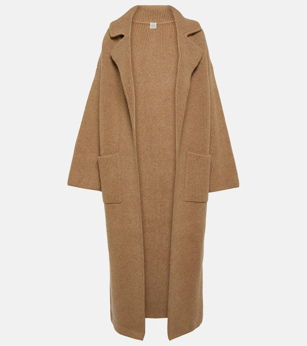 Toteme Ribbed-knit wool-blend coat