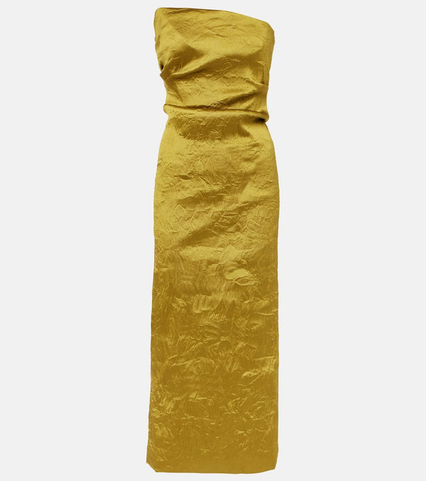 Tove Kezia draped lamé midi dress