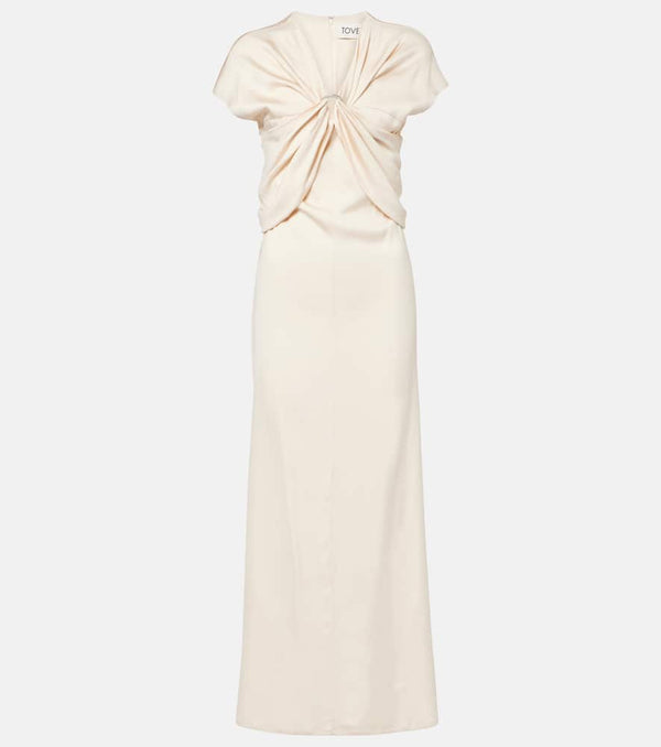 Tove Tova gathered crêpe maxi dress