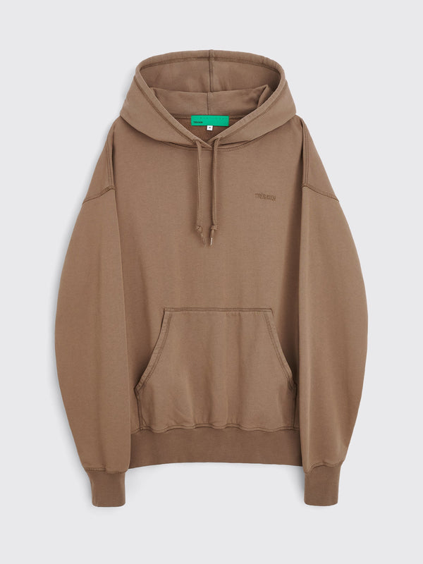 TRÈS BIEN everywear Garment Dye Hoodie Cotton Brown