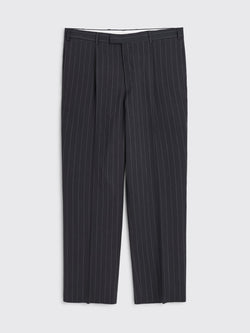 TRÈS BIEN everywear Suit Trousers Wool Viscose Black Stripe