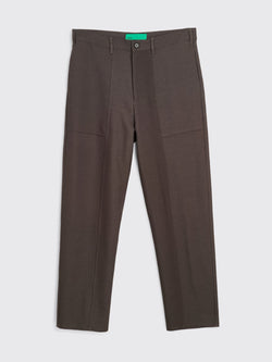 TRÈS BIEN everywear Split Trousers Wool Twill Dark Green