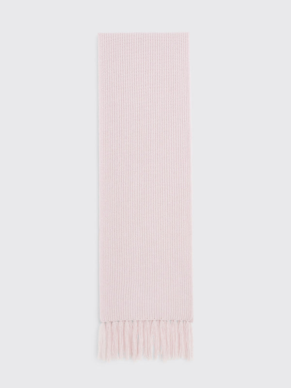 TRÈS BIEN everywear Rib Wool Scarf Merino Cashmere Light Pink