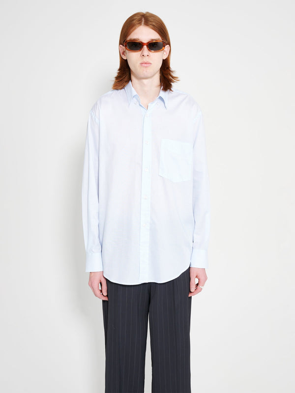 TRÈS BIEN everywear Oversized BD Classic Shirt Cotton Blue