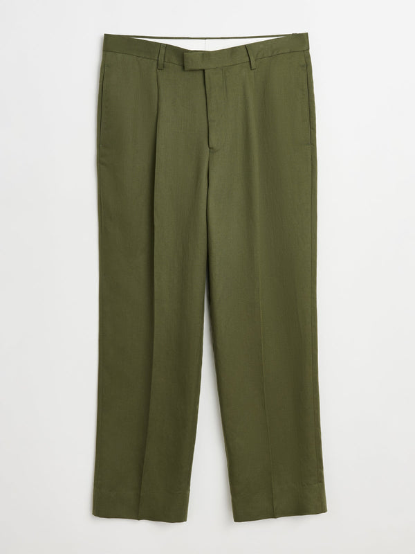 TRÈS BIEN everywear Suit Trousers Technical Linen Green