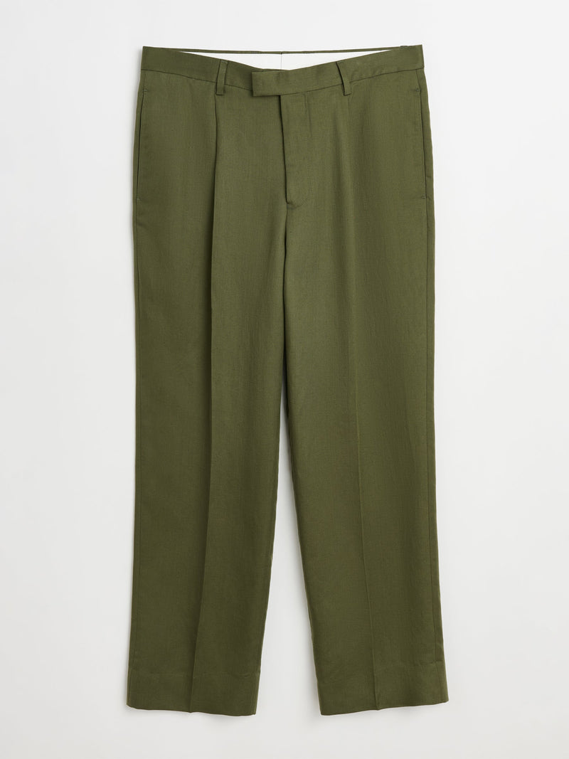 TRÈS BIEN everywear Suit Trousers Technical Linen Green