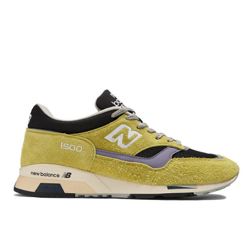 New Balance MADE in UK 1500 in Green Black Purple Yellow Suede Mesh