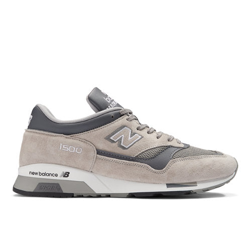 New Balance Unisex Made in UK 1500 in Grey/White Suede/Mesh, 