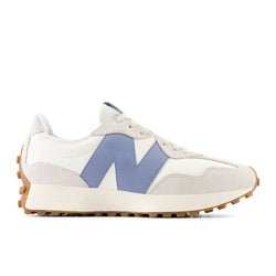 New Balance Unisex 327 in Beige/Blue Suede/Mesh, 