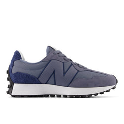 New Balance Unisex 327 in Grey/Blue Suede/Mesh, 