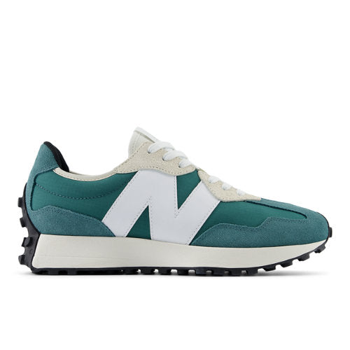 New Balance 327 in Green White Suede Mesh