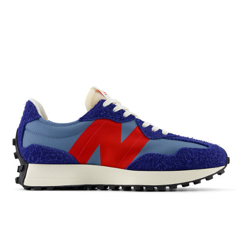 New Balance 327 in Blue Orange Suede Mesh