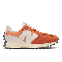 New Balance 327 in Orange Brown Suede Mesh