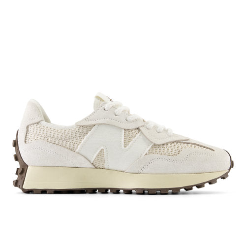 New Balance 327 in White Beige Suede Mesh