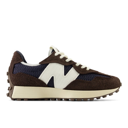 New Balance 327 in Brown Black Suede Mesh