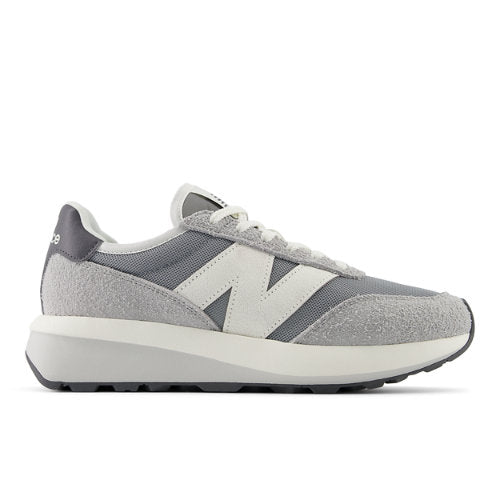 New Balance 370 in Grey White Suede Mesh