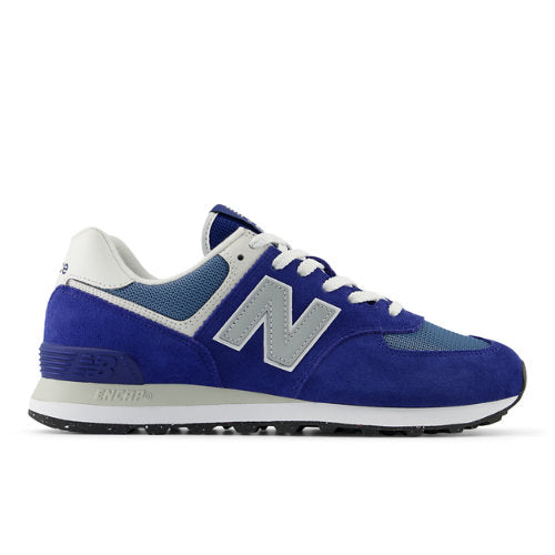 New Balance Unisex 574 in Blue/Grey Suede/Mesh, 