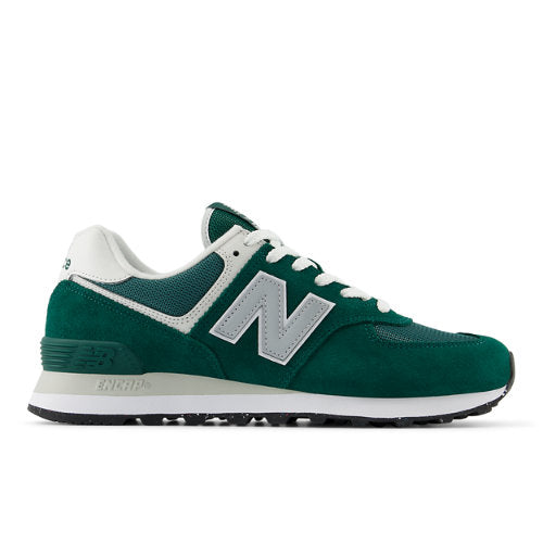 New Balance Unisex 574 in Green/Grey Suede/Mesh, 