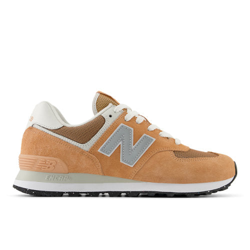 New Balance Unisex 574 in Brown/Grey Suede/Mesh, 