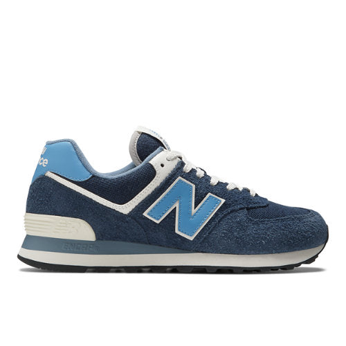 New Balance 574 in Blue Suede Mesh