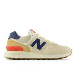 New Balance Men's 574 LEGACY in Grey/Blue Leather, 