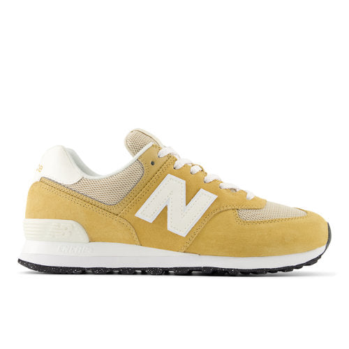 New Balance 574 in Brown White Suede Mesh