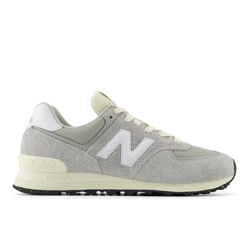 New Balance 574 in Grey White Beige Suede Mesh