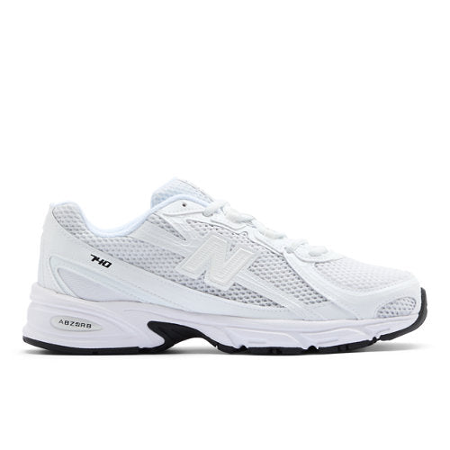 New Balance 740 in White Black Synthetic
