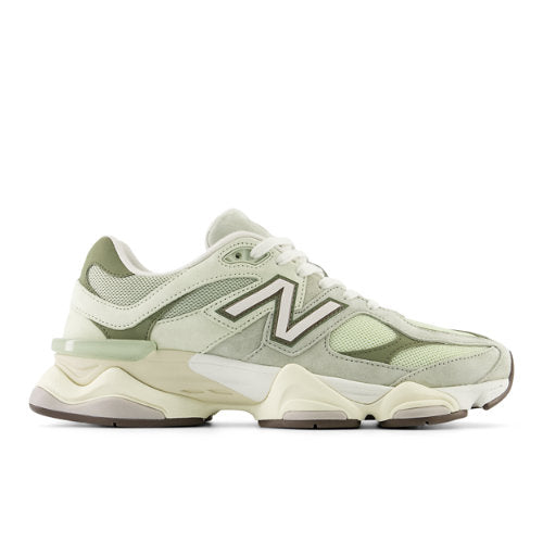 New Balance 9060 in Green Suede Mesh