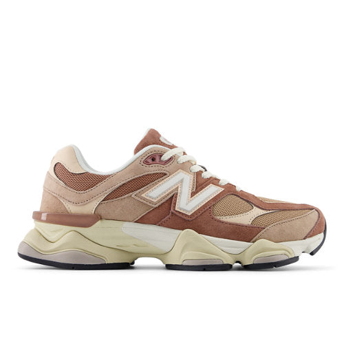 New Balance 9060 in Brown Pink Suede Mesh