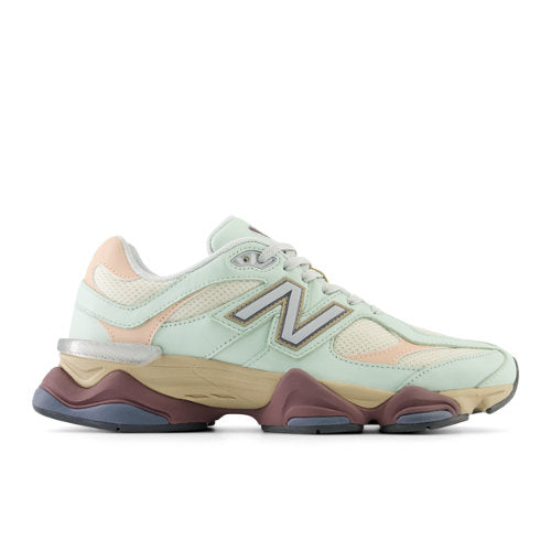 New Balance 9060 in Green Beige Pink Leather