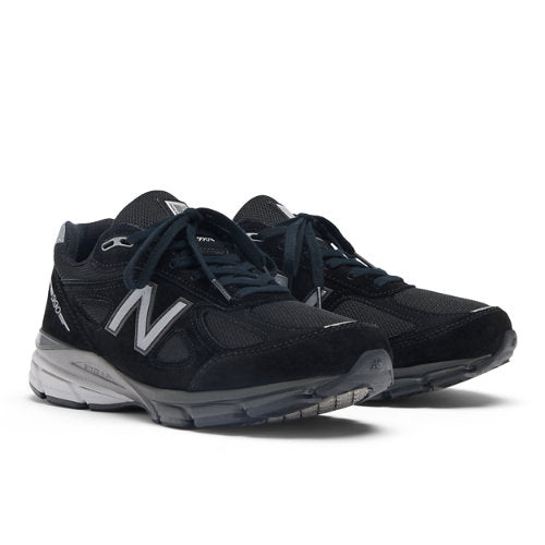 New Balance Made in USA 990v4 Core in Black Grey Leather