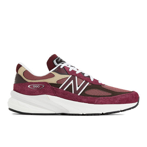 New Balance Made in USA 990v6 in Red Brown Leather