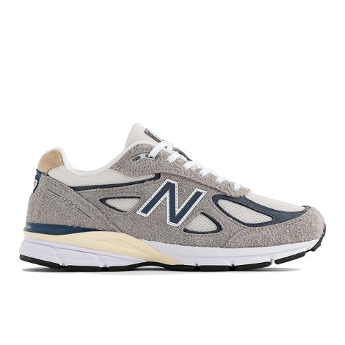 New Balance Made in USA 990v4 in Grey Blue Leather